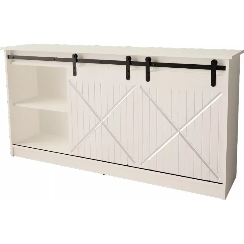 komoda 160x80x35 GRANERO baltas/blizgi balta