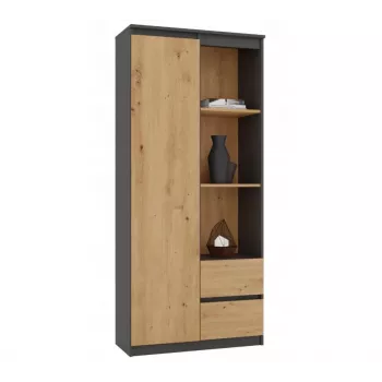 Biuro spinta RS-80 BILY su stumdomomis durimis, ąžuolo dekoro, 1800×800×350 mm