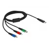 DeLOCK USB įkrovimo laidas 3 viename USB Type-C į Lightning / Micro USB 1 m