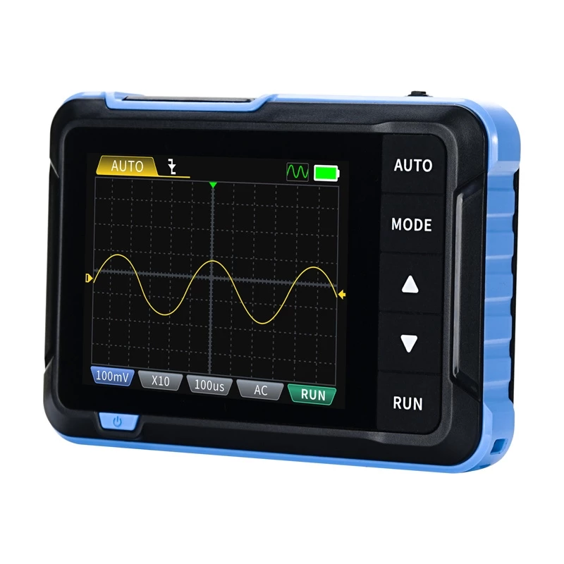 Nešiojamas 2-in-1 mini osciloskopas ir signalų generatorius Fnirsi DSO153 150 MHz pralaidumas, 1 GS/s atranka