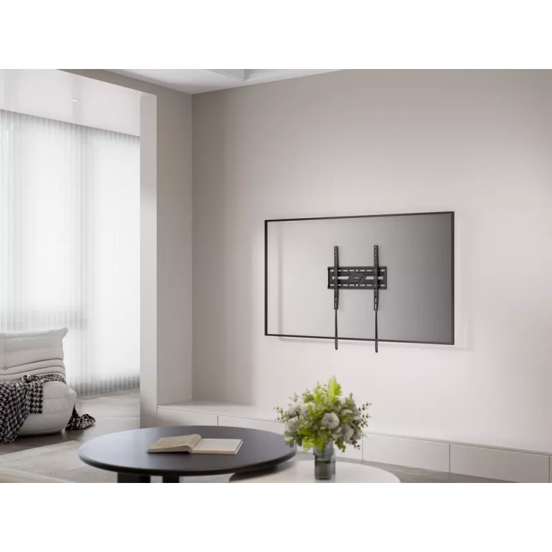 Gembird WM-75F-02 TV sieninis laikiklis (fiksuotas), 32”-75”, juodas