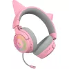Ausinės Razer Kraken Kitty V3 Pro - Quartz, laidinės ir belaidės, USB Type-A, Bluetooth, Rožinės