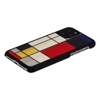 Dėklas iš medžio ir polikarbonato iPhone 11 Pro – juoda medžio apdaila