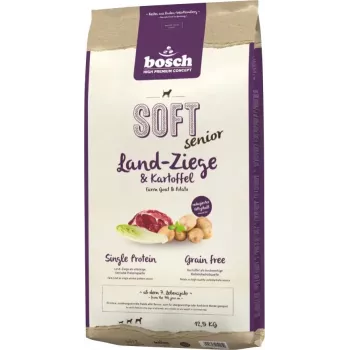 Bosch Soft Senior Goat & Potato 12.5 kg – sausas šunų ėdalas senjorams, minkštas granules, be grūdų