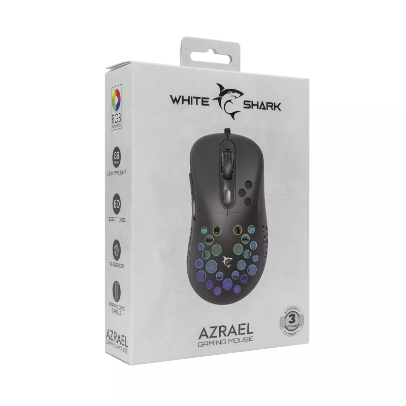 Pelė White Shark GM-5013 Azrael Black USB