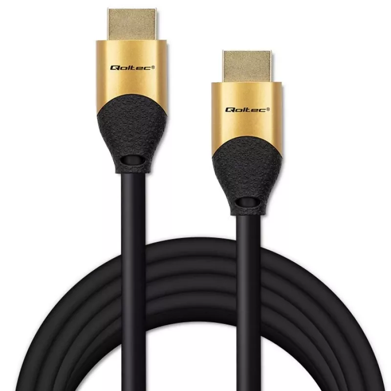 Qoltec 50357 HDMI kabelis 5 m, HDMI A tipo (Standartinis), juodas