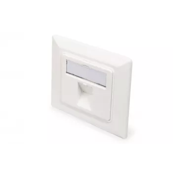 Digitus sieninė plokštelė Keystone moduliams, vokiško tipo, vidurinė plokštelė 50x50 mm, rėmelis 80x80 mm | DN-93811