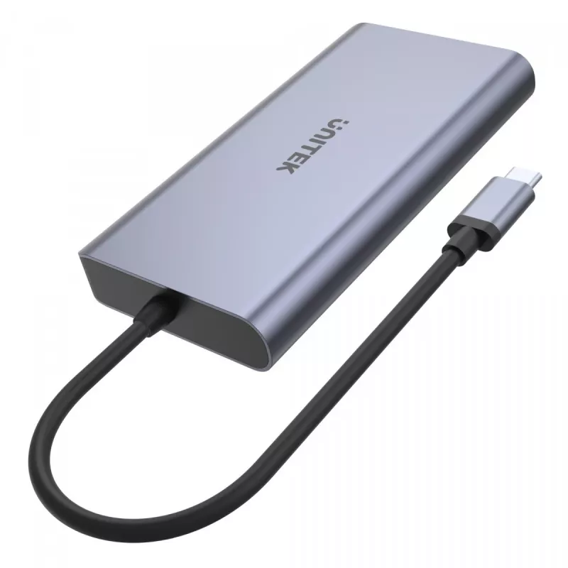 USB-C stotelė UNITEK uHUB S7 pilka