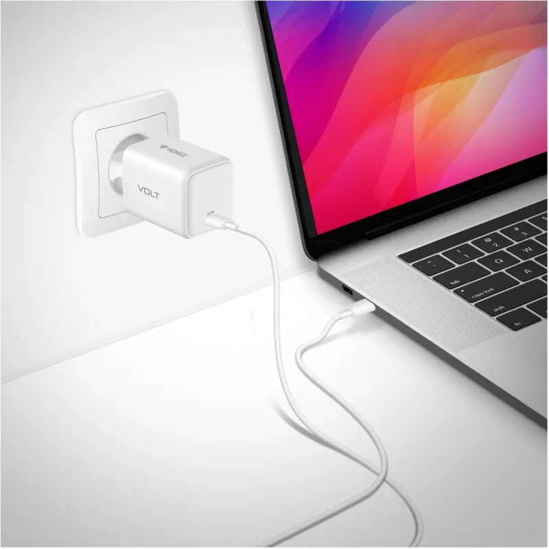 USB-C įkroviklis YENKEE G45 VOLT 45W Power Delivery 3.0, 3A išėjimas