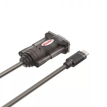 Unitek Y-1105K USB-C–RS-232 adapteris, 1,5 m, juodos spalvos