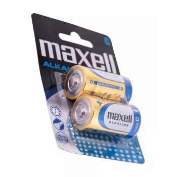 Vienkartinė baterija MAXELL LR14 (C) šarminė 1,5 V, 2 vnt., lizdinė pakuotė