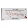 Mechaninė klaviatūra White Shark Nagamaki GK-006211 — kompaktiškas išdėstymas, Red mechaniniai jungikliai, baltas korpusas