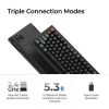 Mechaninė klaviatūra Keychron V1 Ultra 8K — 75% formata, QWERTY, Bluetooth, RGB, Juoda