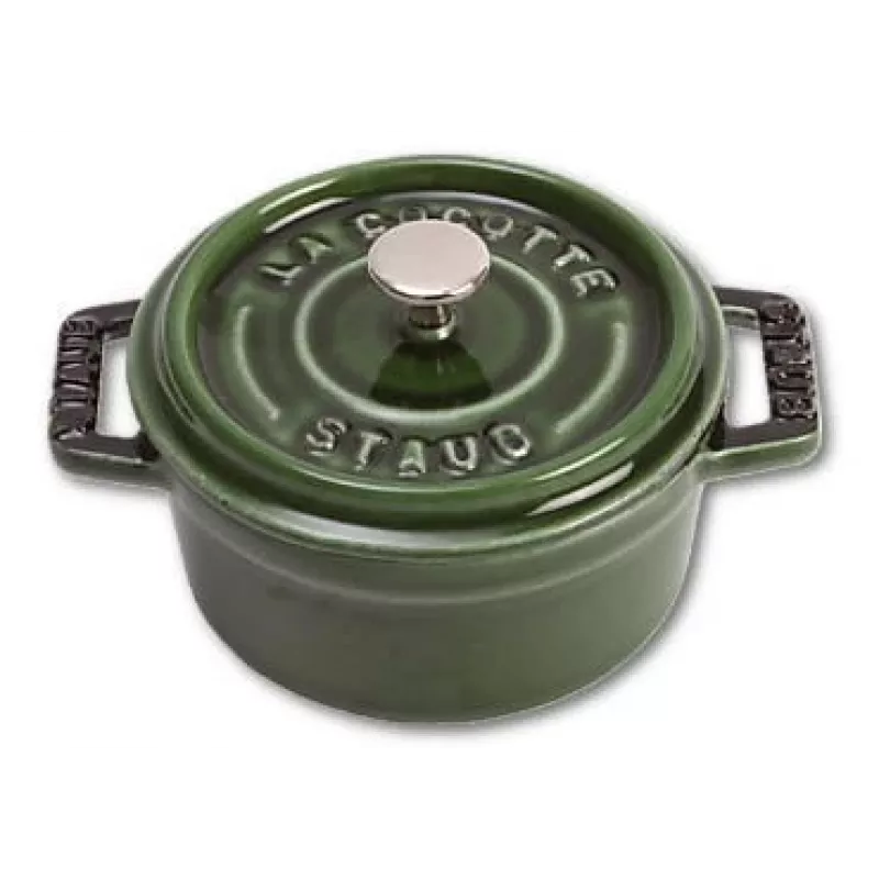 Staub 40509-804 mini cocotte 10 cm baziliko žalios spalvos ketaus puodas