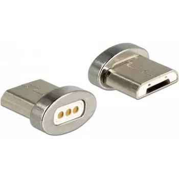 Lyties keitiklis DeLOCK 65929 USB Type Micro-B magnetinė jungtis sidabrinis