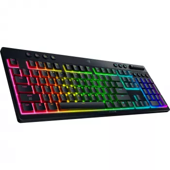 Mechaninė žemo profilio klaviatūra „Razer BlackWidow V4“ – oranžiniai jungikliai, belaidis Bluetooth