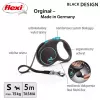 Flexi automatinis pavadėlis Black Design S 5 m, Mėlynas