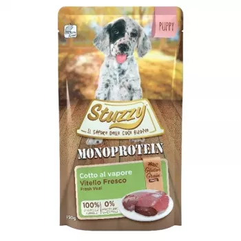 STUZZY Monoprotein Puppy Veal šlapias šunų ėdalas – 150 g