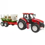 BRUDER Traktorius su priekaba medžiams BR-03453 – mechaninis žaislas, suderinamas su Bruder figūrėlėmis
