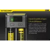 Baterijų kroviklis Nitecore NEW i2 — 2 angos, LiFePO4, Li-Ion, NiMH, 100–240 V, juodas