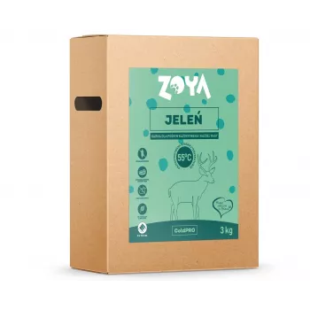 ZOYA ColdPRO Deer 3 kg sausas šunų ėdalas suaugusiems šunims – elniena, ribotų ingredientų formulė, 26% baltymų