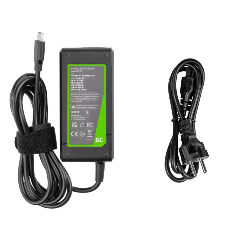 Maitinimo adapteris Green Cell AD133P Indoor 45W juodas