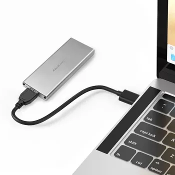 Aliumininis korpusas QOLTEC 51833 M.2 SSD, SATA į USB 3.0, iki 2TB