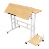 Maclean mobilus stalas nešiojamam kompiuteriui, baltas, 80x60 cm, 50 kg maks., reguliuojamas aukštis 67-115 cm, MC-124 W