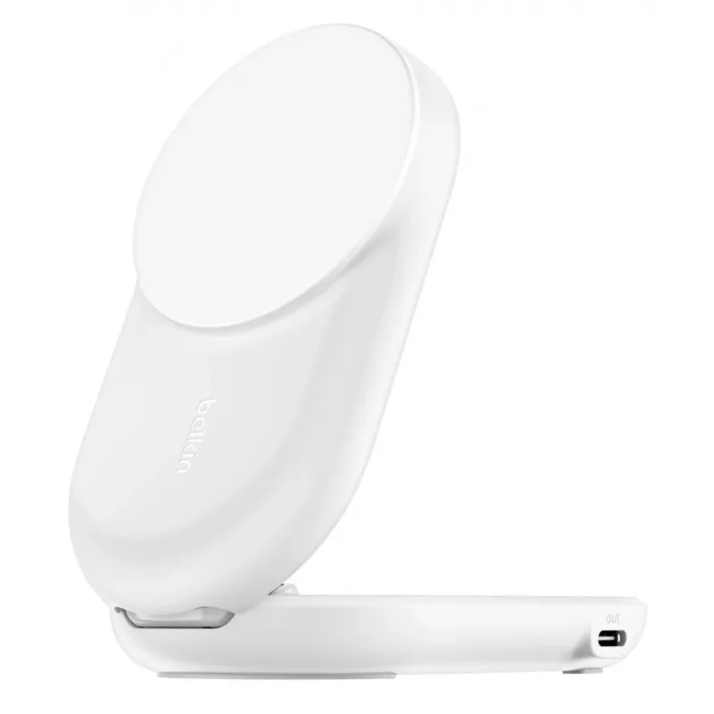 Belaidis įkroviklis Belkin Qi2, USB, 25 W, baltas, 1,5 m