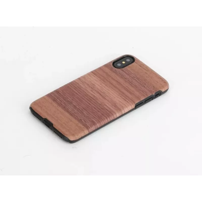 Man and Wood dėklas iPhone X/XS, Strato Black, apsauginis kietas korpusas