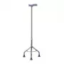 Reabilitacinis trikojis vaikščiojimo ramentas MDH, reguliuojamas aukštis 73–95,5 cm, aliuminis/plienas, sidabrinis, maks. apkrova 100 kg