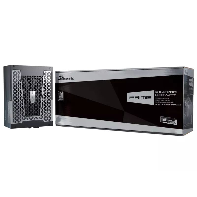 Seasonic Prime PX-2200 maitinimo blokas, 80 PLUS Platinum, pilnai modulinis, ATX 3.1, PCIe 5.1 – 2200 W