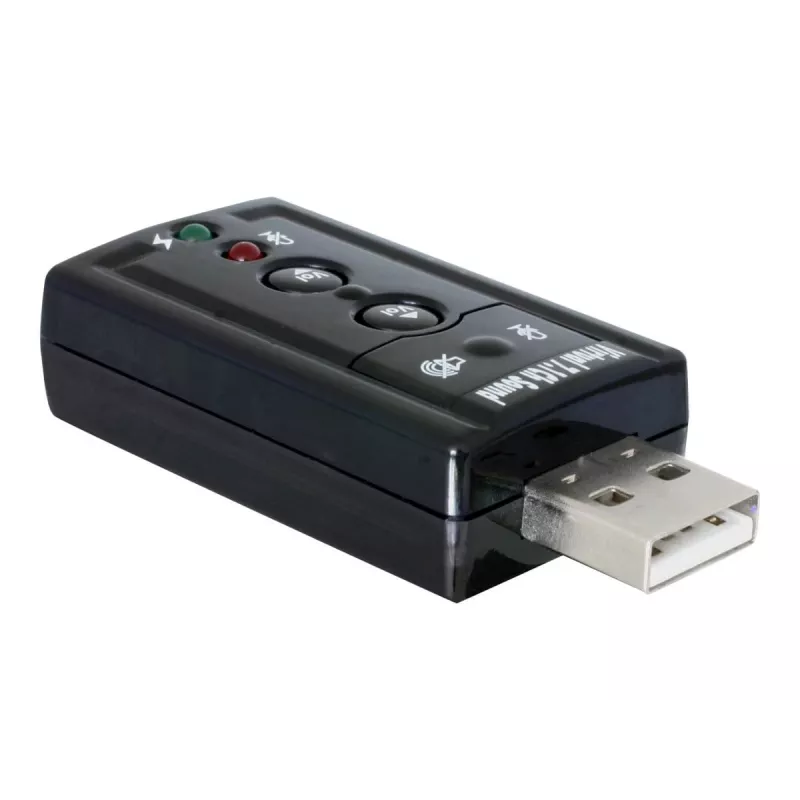 DeLOCK USB garso adapteris 7.1 – išorinė garso plokštė, stereo, USB (61645)