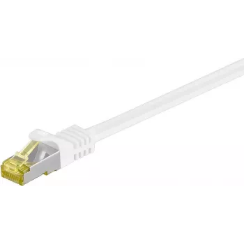 Wentronic Goobay Cat.7 jungiamasis laidas, S/FTP (PiMF), baltas, 25 m - LSZH be halogenų, varinis, RJ45 kištukas (91100)