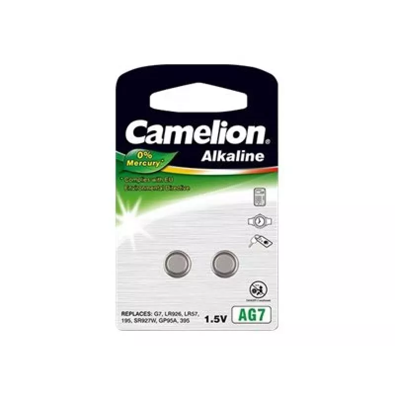 Camelion AG7/LR57/LR926/395 šarminė baterija laikrodžiams, 1,5 V, 2 vnt.