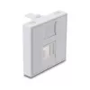 Užvalkalas Snap-in 45×45 mm Keystone moduliui DELOCK Easy 45, 1 prievadas, ABS, baltas, su dulkių dangteliu