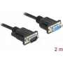 Serijinis kabelis DeLOCK 86602 Juodas 2m RS-232 Sub-D9