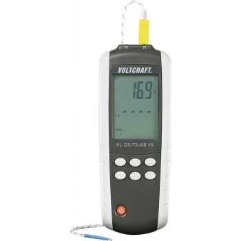 VOLTCRAFT PL-125-T2 temperatūros matavimo prietaisas -200 iki +1372 °C, zondų tipai K, J