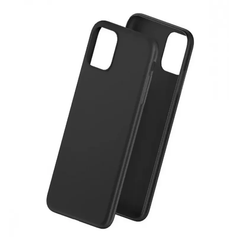 Matinis silikoninis dėklas 3mk iPhone 13 juodas