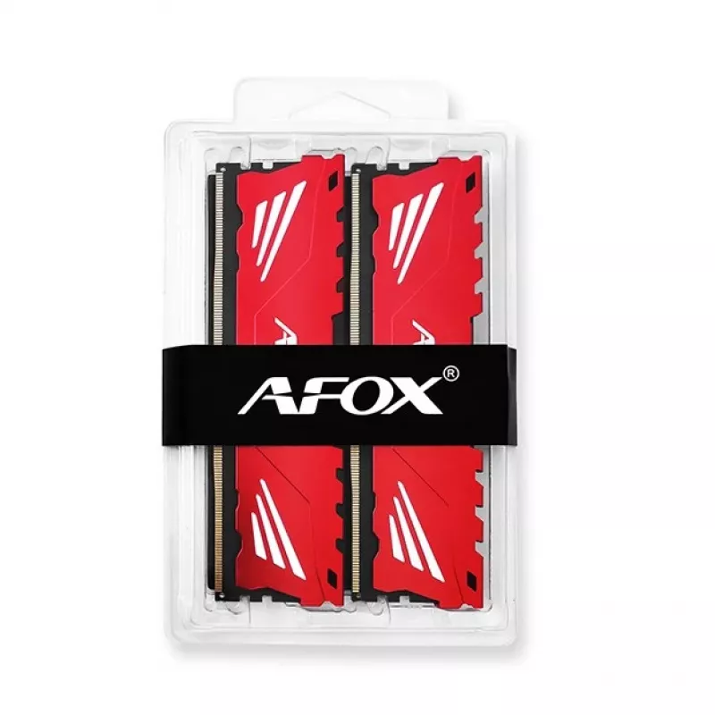 AFOX GAMING DDR4 2×16GB 32GB 3200MHz CL16 1.35V XMP2 Raudona darbalaukio RAM