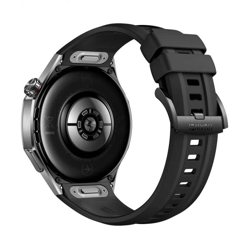 Išmanusis laikrodis HUAWEI WATCH GT5 Pro 46mm — 1,43 colio AMOLED ekranas, GPS, 524 mAh baterija, titano korpusas, juodas dirželis