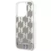 Karl Lagerfeld KLHCP14XLMNMS iPhone 14 Pro Max 6,7″ kietas dėklas sidabrinis / sidabrinis Liquid Glitter Monogram