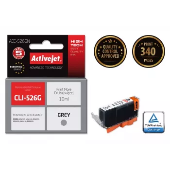 Activejet ACC-526GN rašalas (pakaitalas Canon CLI-526G; Supreme; 10 ml; pilka)