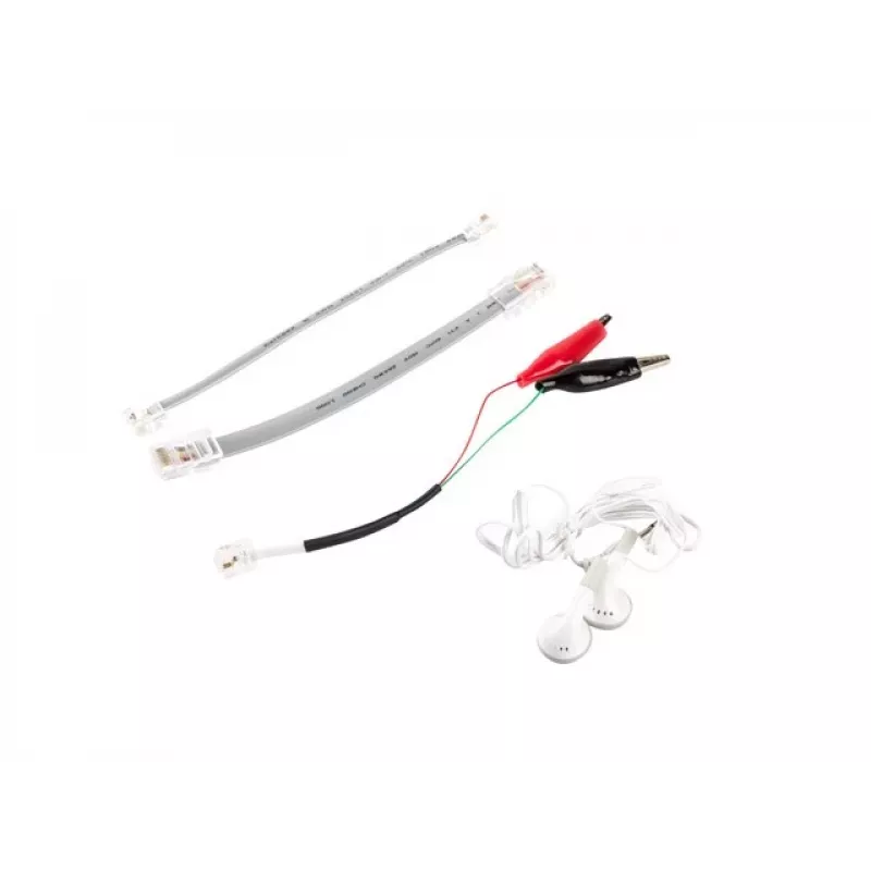 LANBERG NT-0501 tinklo kabelio testeris – RJ-11/RJ-12/RJ-45, iki 250 m, įmontuota baterija, LED indikatoriai, juodas