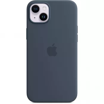 Silicone dėklas Apple iPhone 14 Plus MagSafe Storm Blue