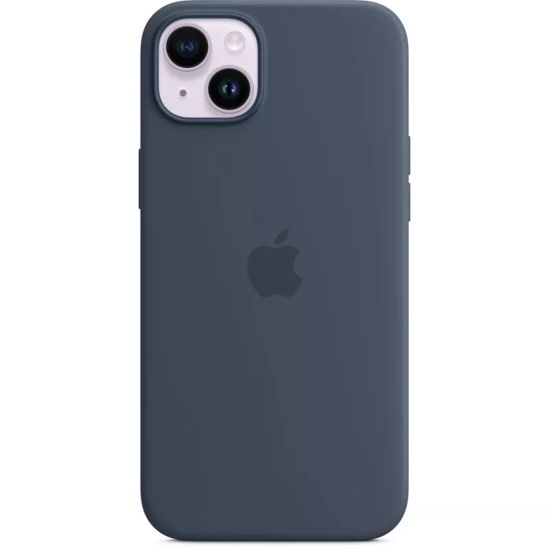 Silicone dėklas Apple iPhone 14 Plus MagSafe Storm Blue