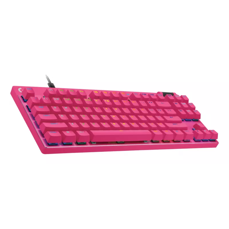 Žaidimų klaviatūra Logitech G 920-013249 USB AZERTY prancūziška rožinė Tenkeyless