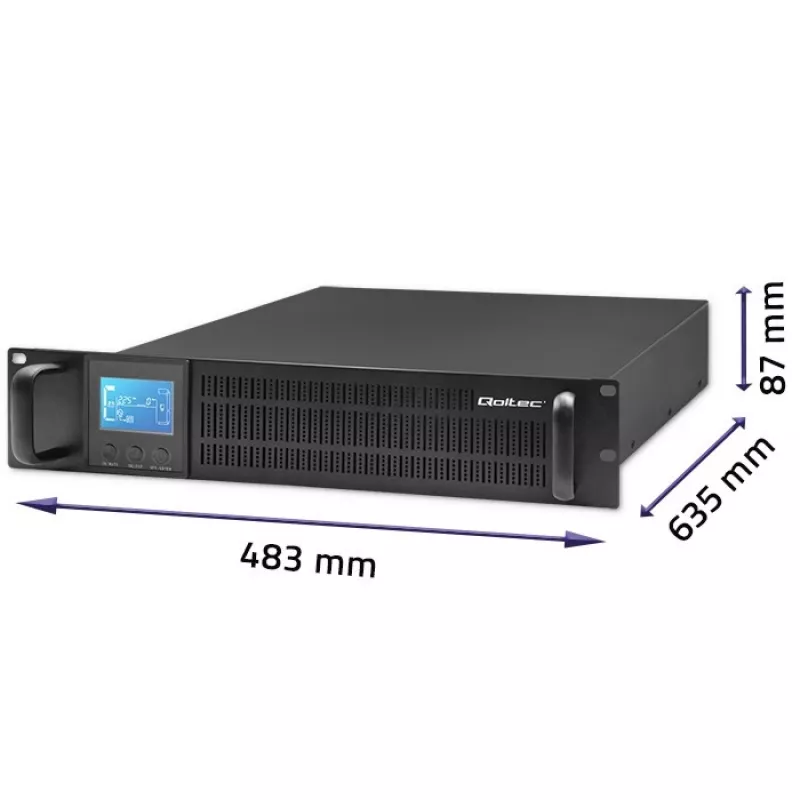 Nepertraukiamo maitinimo šaltinis QOLTEC 53946 Line Interactive 2 kVA