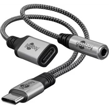 Goobay Adapter USB-C™ į USB-C™ ir lizdas 3,5 mm AUX (74524)