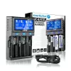 Įkroviklis everActive UC-4200 Universal AC 12V 3A, tinka AA/AAA/C/9V, 4 celės, juodas, su ekranu